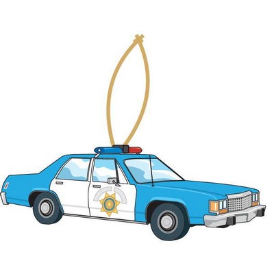 Police Car Executive Ornament w/ Mirrored Back (4 Square Inch)