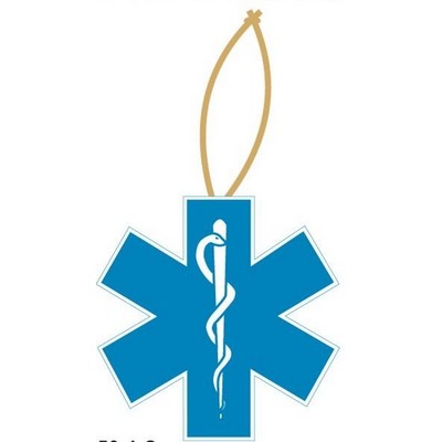 Caduceus Cross Promotional Ornament w/ Black Back (6 Square Inch)