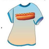 Hotdog T-Shirt Lapel Pin