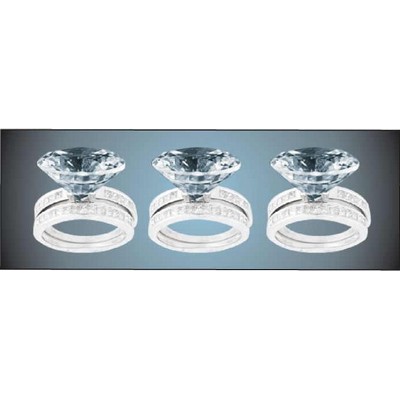 Diamond Ring Rectangle Badge w/ Bar Pin