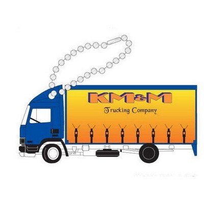Commercial Truck Promotional Key Chain w/ Black Back (8 Square Inch)