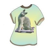 Russian Blue Cat T-Shirt Lapel Pin