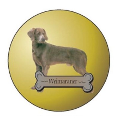 Weimaraner Dog Round Metal Photo Magnet (2 1/2")
