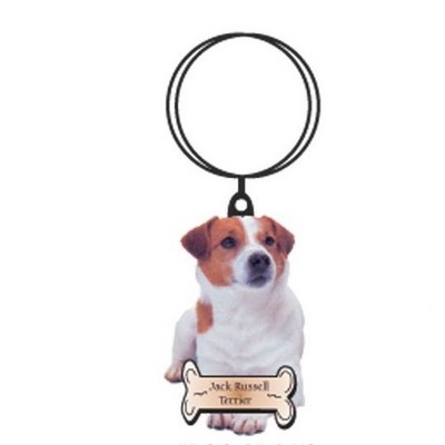 Jack Russell Terrier Keychain w/Mirrored Back (2 Square Inch)