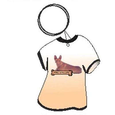 Pharaoh Hound Dog T Shirt Keychain w/Mirror Back (4 Square Inch)