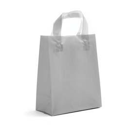 Frosty Color Lucent Soft Loop Shopper Bag (8" x 4" x 10")