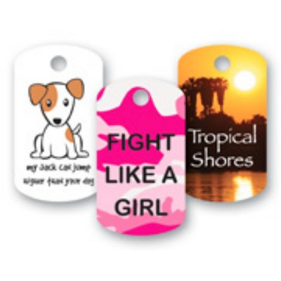 USA Made Thermal Laminated Loyalty Card Keytag (1.125x2") Dog Tag