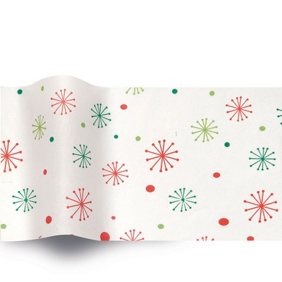 Season's Greetings Snowflakes Stock Design Tissue Paper (B)