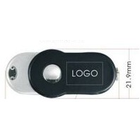 Rounded Edge Swivel Middle USB Drive w/Bowed Out Middle