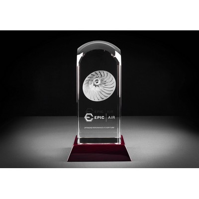 Crystal Super Dome Tower Award (11 3/4 x 5 1/8 x 5 1/8")