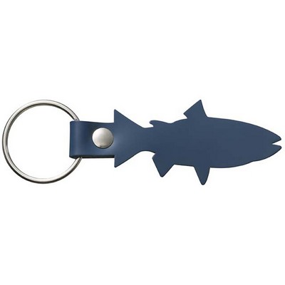 Top Grain Leather Fish Shaped Animal Collection Key Chain