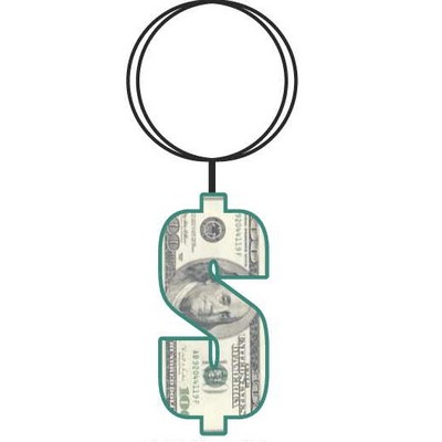 Dollar Sign $100 Bill Key Chain w/Clear Mirrored Back (10 Square Inch)