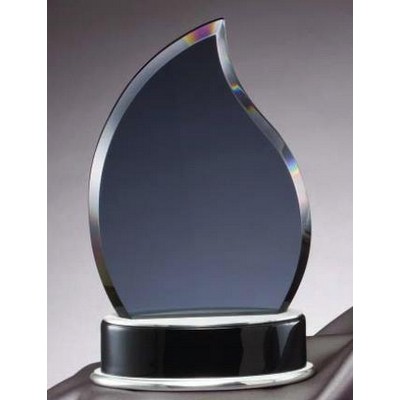 Large Smoked Glass Flame Award