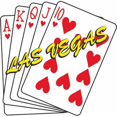 Hearts Royal Flush Magnet w/ Strip Magnet (10 Square Inch)