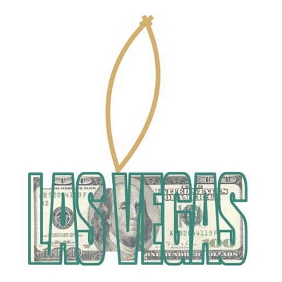 Las Vegas Block Letter $100 Bill Ornament w/ Mirrored Back (2 Square Inch)
