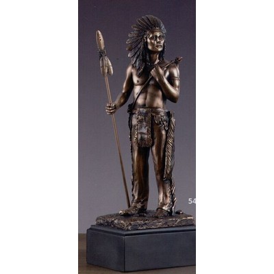 Indian Hero Trophy w/Rectangle Base (4.5"x12")