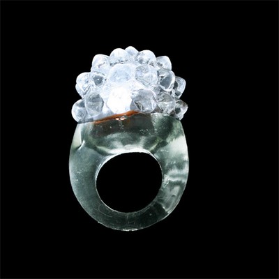 Clear Raspberry Light-up Ring
