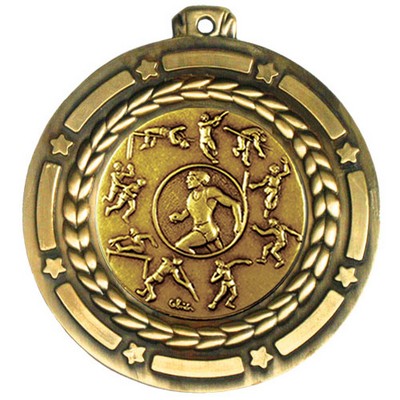 Stock Star Struck Medal (Track & Field Male) 3 1/2"