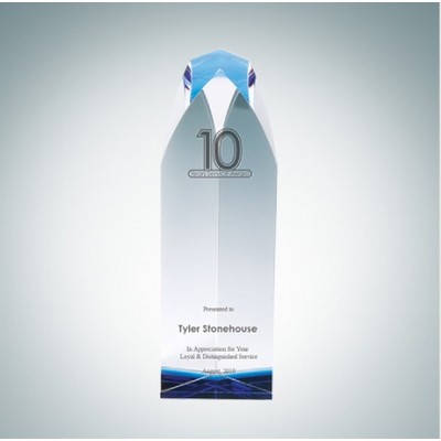 10" Designer Collection Virtue Tower Optical Crystal Award