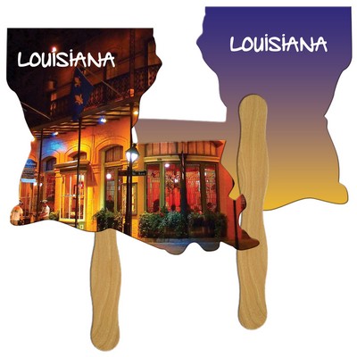 Louisiana State Hand Fan Full Color (2 Sides)