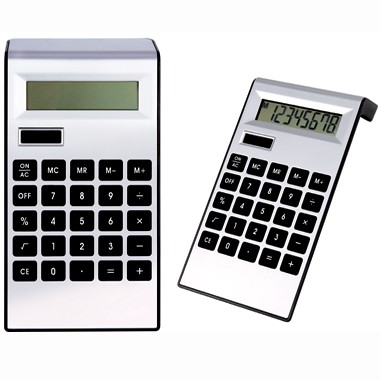 Silver Plastic Solar Calculator