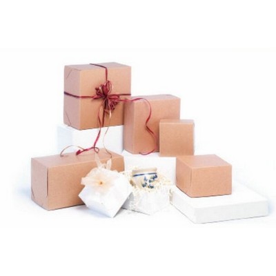 Matte Colors on Kraft 2 Piece Lock Corner Box (6"x6"x6")