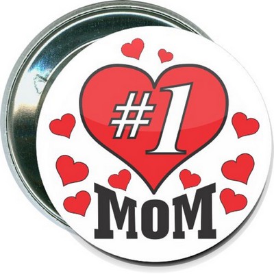 Mothers Day - #1 Mom - 2 1/4'' Round Button