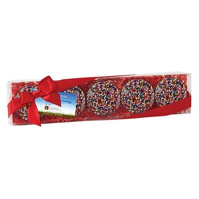 Elegant Chocolate Covered Oreo® Gift Box - Rainbow Sprinkles (5 pack)