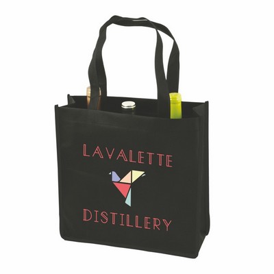 True® 3 Bottle Non-Woven Wine Tote