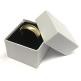 Deluxe Set Up White Swirl Ring Box w/Foam Insert (1 5/8"x1 5/8"x1¼")
