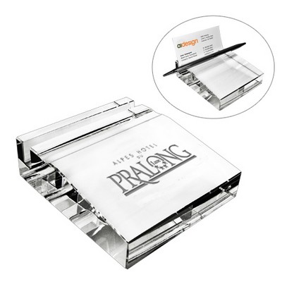 Glass Crystal Business Card Holder