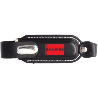 4GB Levi USB Flash Drive w/Leather Sheath
