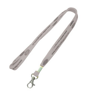 5/8" Gray Silver Tubular Lanyard (15 Mil)