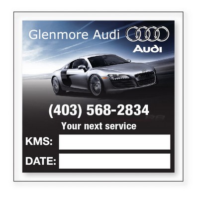 Clear Vinyl Service Decal in Full Color (Read Inside Only) (1.88"x1.88")