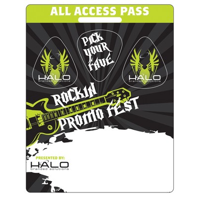 Badge w/3 Pop-Out Guitar Picks