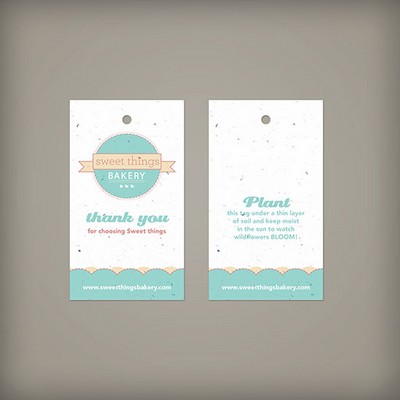 Double-Sided 2 x 3.5" Seed Paper Tags