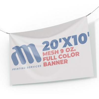 Mesh Banner 20'x10' 9 Oz. Full Color