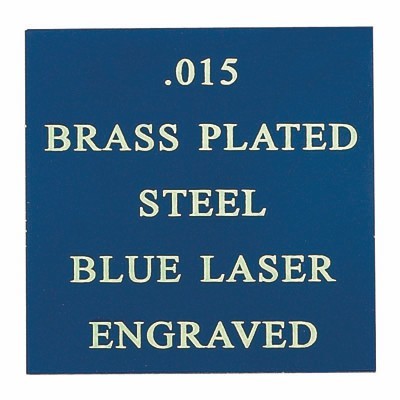 Royal Blue Brass Plated Steel Engraving Sheet Stock (12"x24")