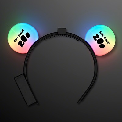 Color Change LED Mouse Ears Headband - PRINTED