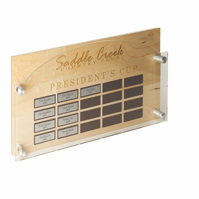 Maple Raised Acrylic Plaque (20"x10")