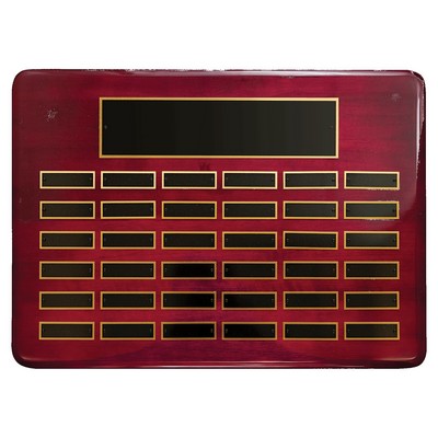 Rosewood Perpetual 36 Plate Plaque (15" x 21")