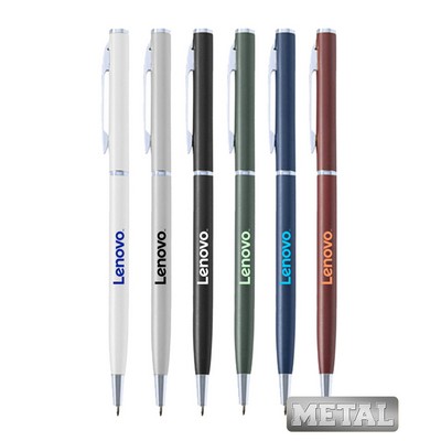 Union Printed - Promotional - Twiggy - Metal twister Pens with One Color Logo