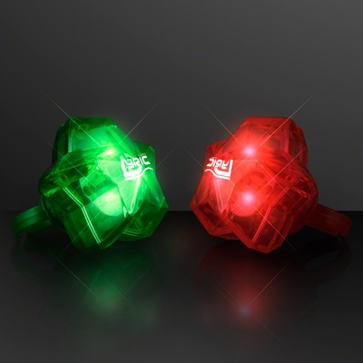 LED Sparkling Stars Christmas Rings, Assorted Colors - PRINTED