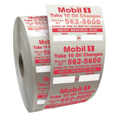 Static Service Stickers | Rectangle | 2" x 2 1/2"