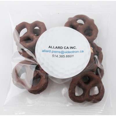 2 Oz. Handfuls of Milk Chocolate Mini Pretzels