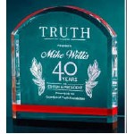 Wide Arch Top with Red Accent 6.5"x6"