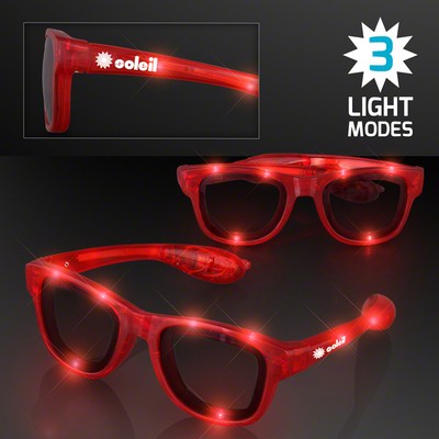 Cool Shades Red LED Sunglasses - PRINTED