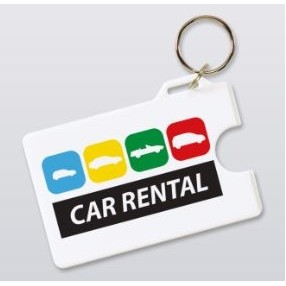 White Card Holder w/Key Ring (4-Color)