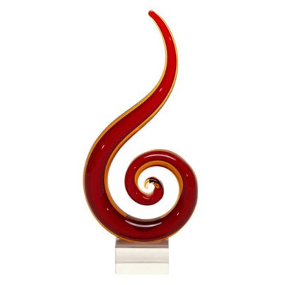 Red Fire Art Glass Award, 15"H