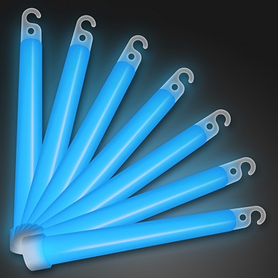 6" BLUE Glow Sticks - BLANK